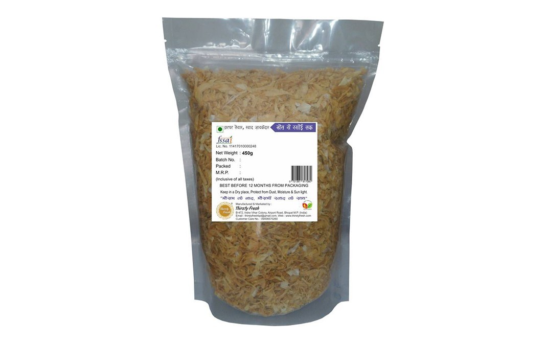 Thirsty Fresh White Onion Flakes    Pack  450 grams